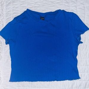 SHEIN Blue Crop Top